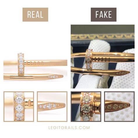 cartier nail bracelet real vs fake|cartier small juste un clou.